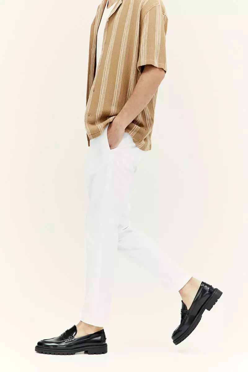 Mens cropped linen on sale trousers