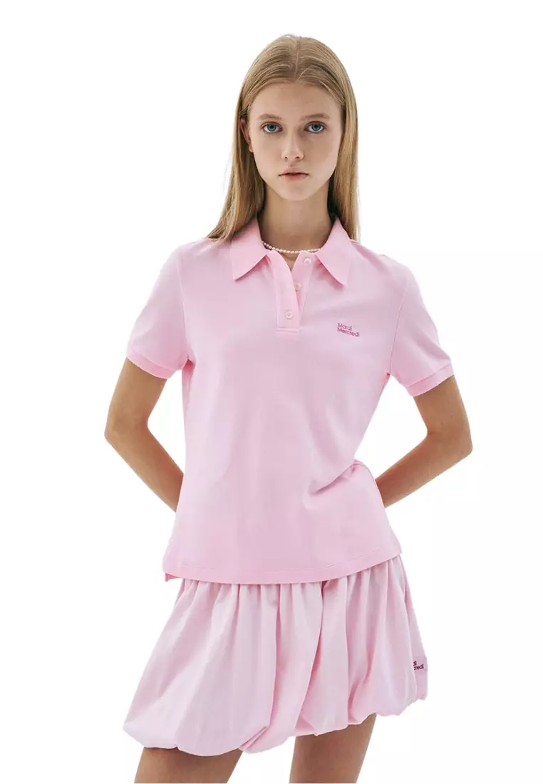 Slimfit Shirt Piquet Essential - Pink