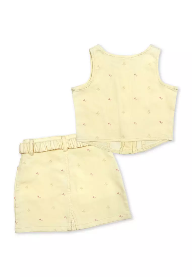 Girls Blouse with Skirt Set