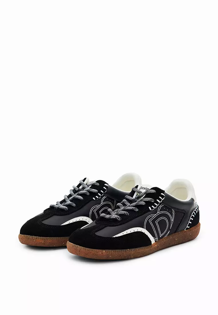 Desigual Woman Shoes Retro split leather sneakers .