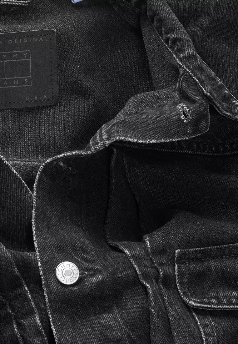 Pleated Cotton Lyocell Denim Jacket - Tommy Jeans