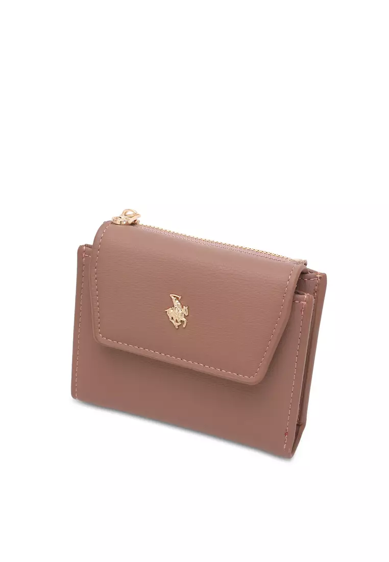 Women's Short Purse With Coin Compartment - Purple