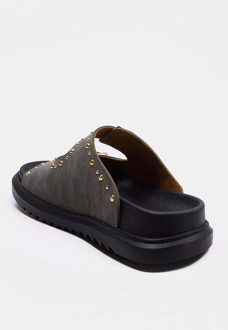 Stud Buckle Sandals