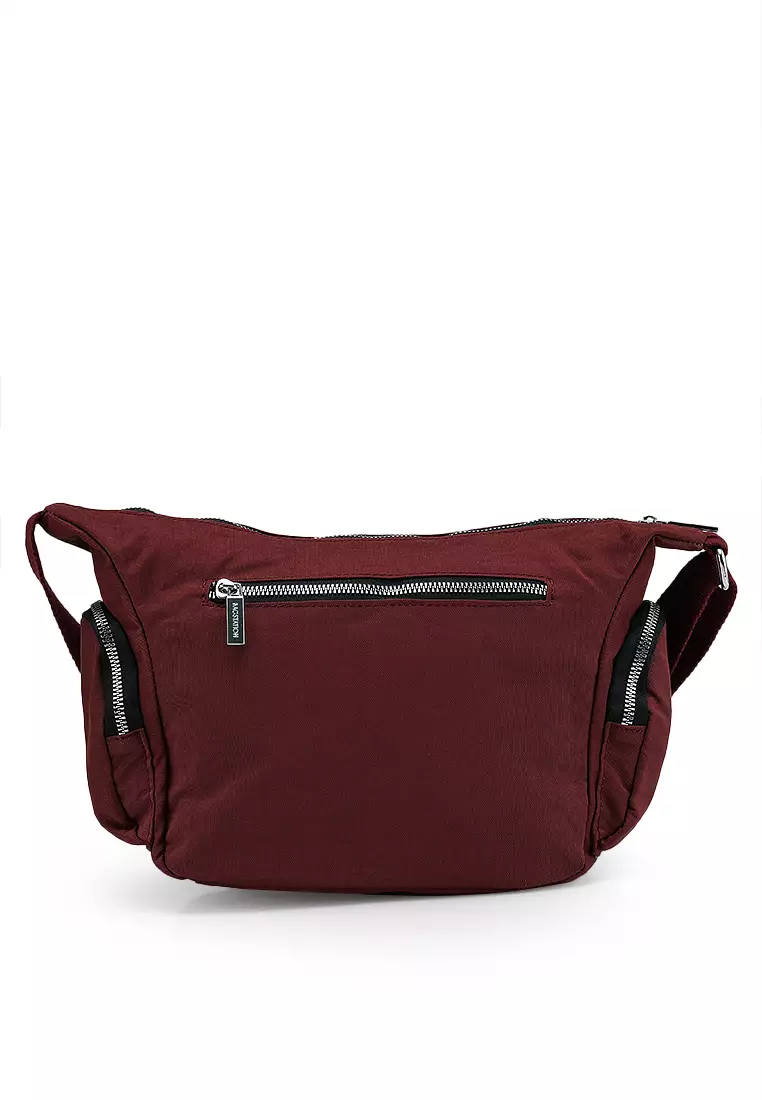 Metallic Series Crinkle Nylon Crossbody Bag