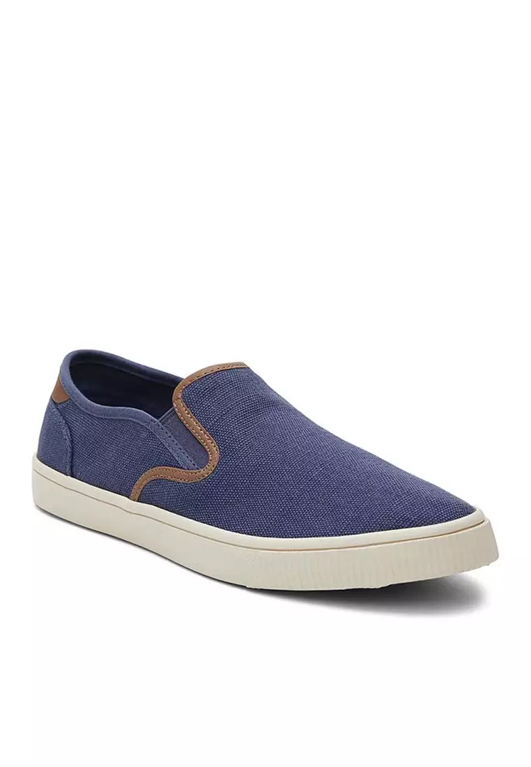 Buy TOMS Toms Baja Men's Slip On - Cadet Blue Heritage Canvas ...