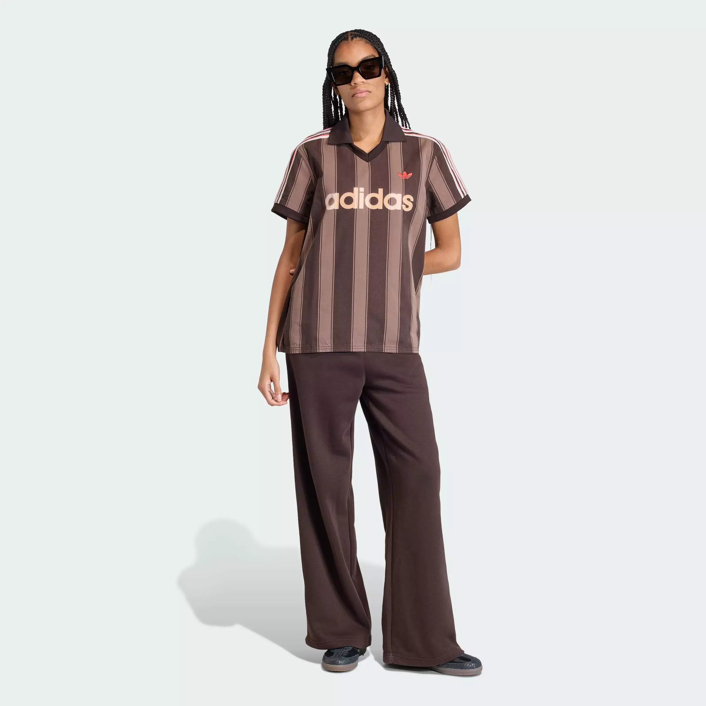 Lifestyle TWILL FOOTBALL JERSEY Women Brown KD5450