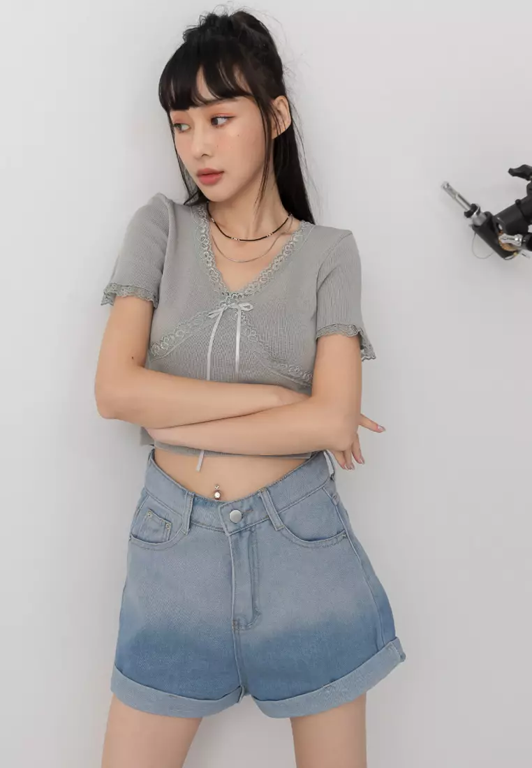 High waisted denim shorts philippines top