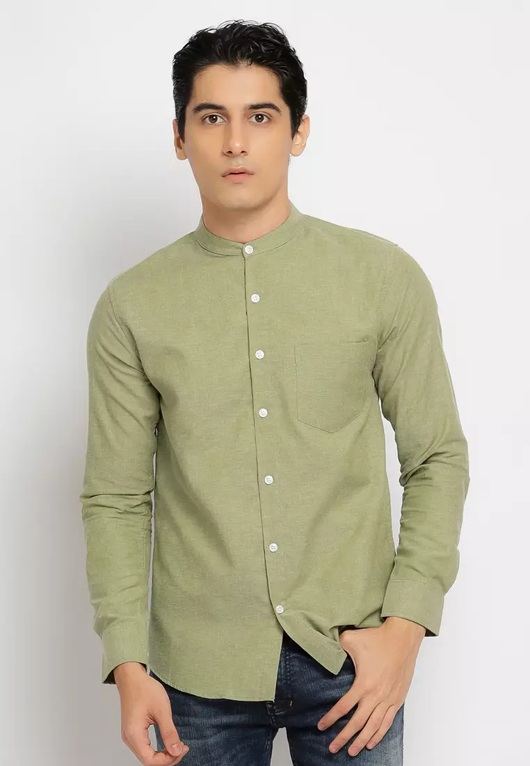 Olive Green Oxford Shanghai Shirt