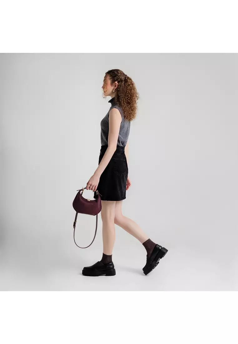 Kuki Mini Bag Suede - Burgundy
