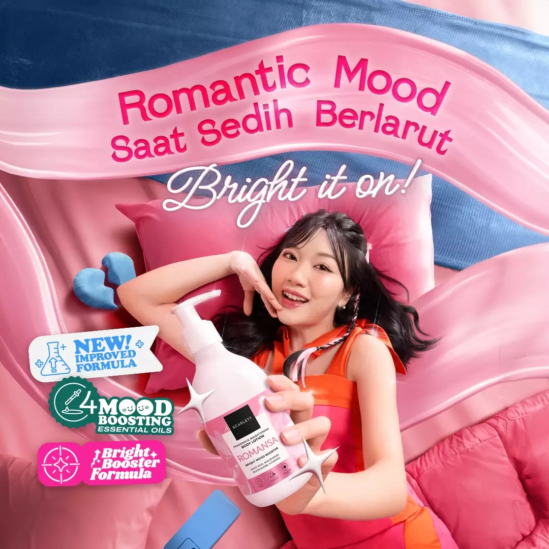 Scarlett Whitening New! Fragrance Brightening Body Lotion Bright Mood Booster (Romansa)