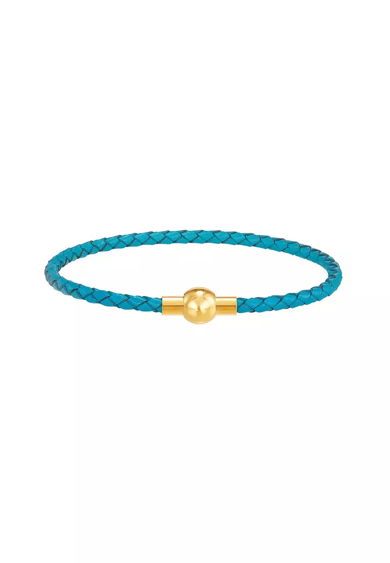 HABIB Leather Bracelet (Turquoise Colour)