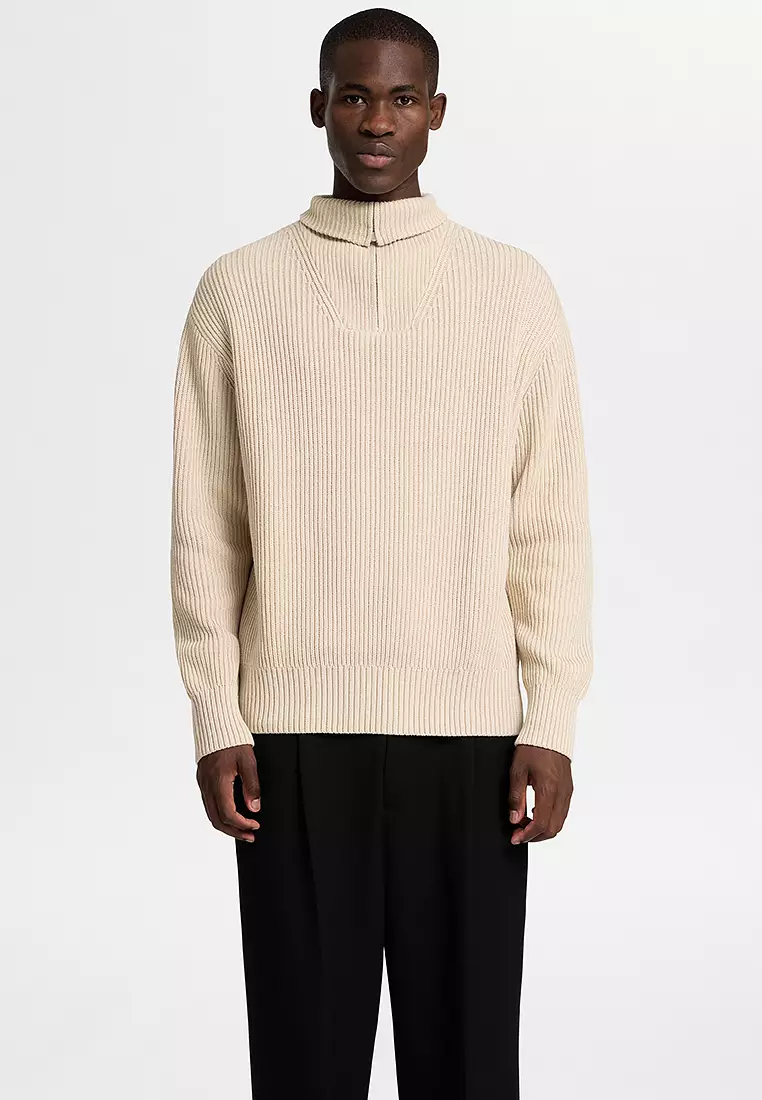 Dry Knit Relaxed Half Zip Sweater