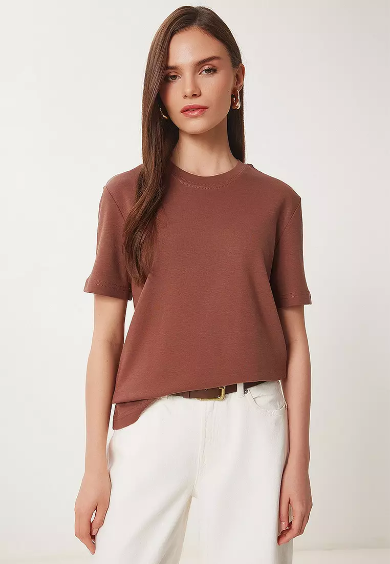 Woman 2-Pack Cotton Basic Knitted T-Shirt AG00002