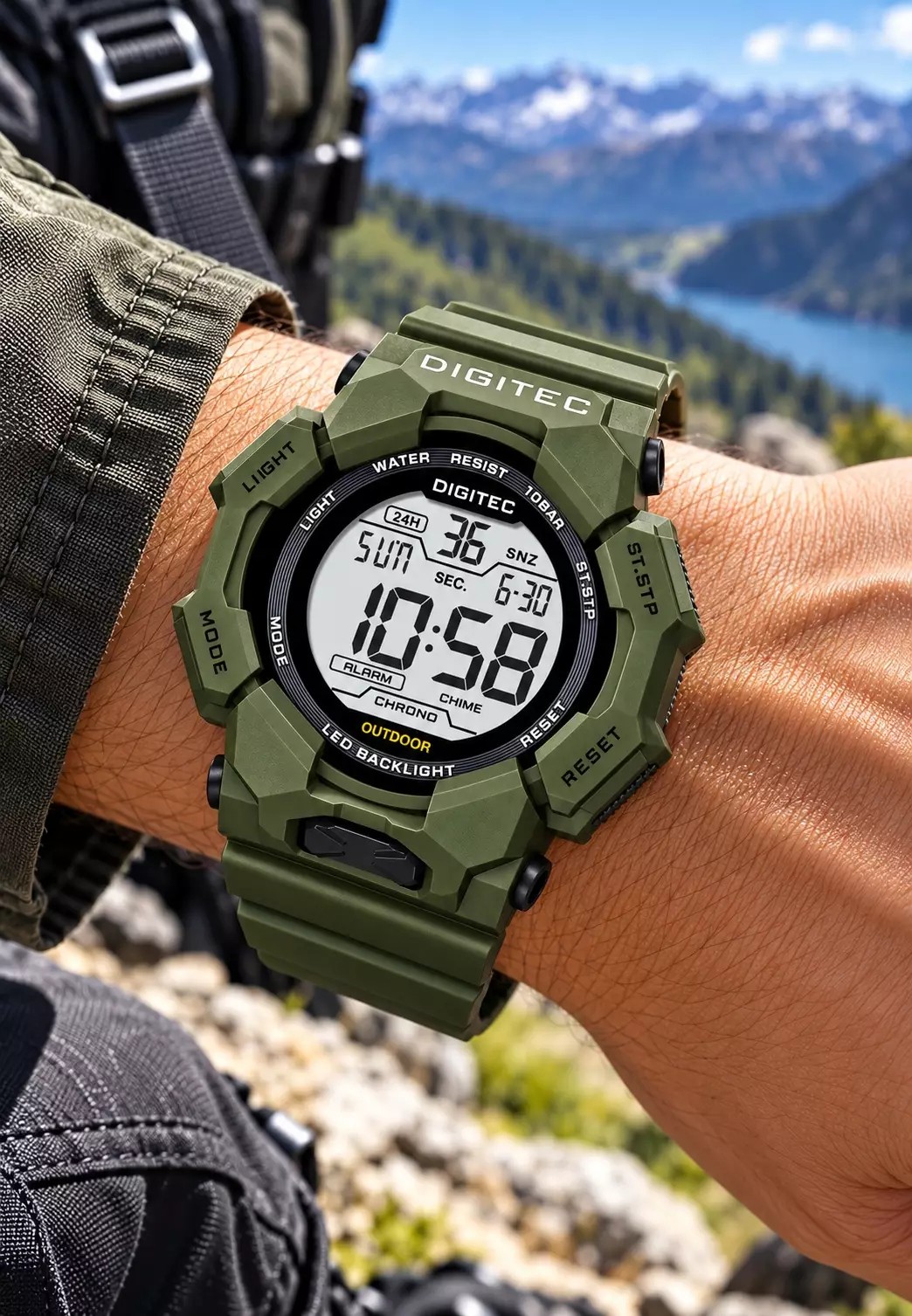 Jual Digitec Digitec - Jam Tangan Digital Pria - Green Resin Case ...