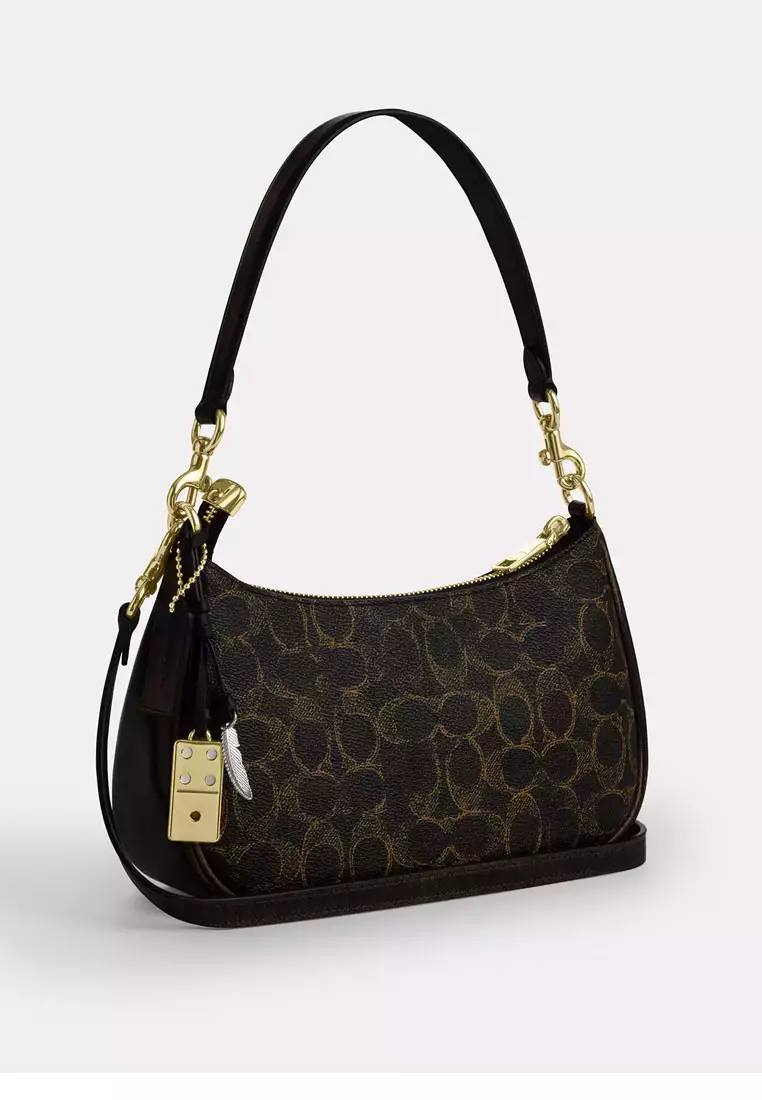 Teri Shoulder Bag In Loved Signature Canvas With Charms