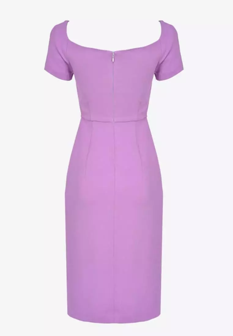 Purple 2025 sheath dress