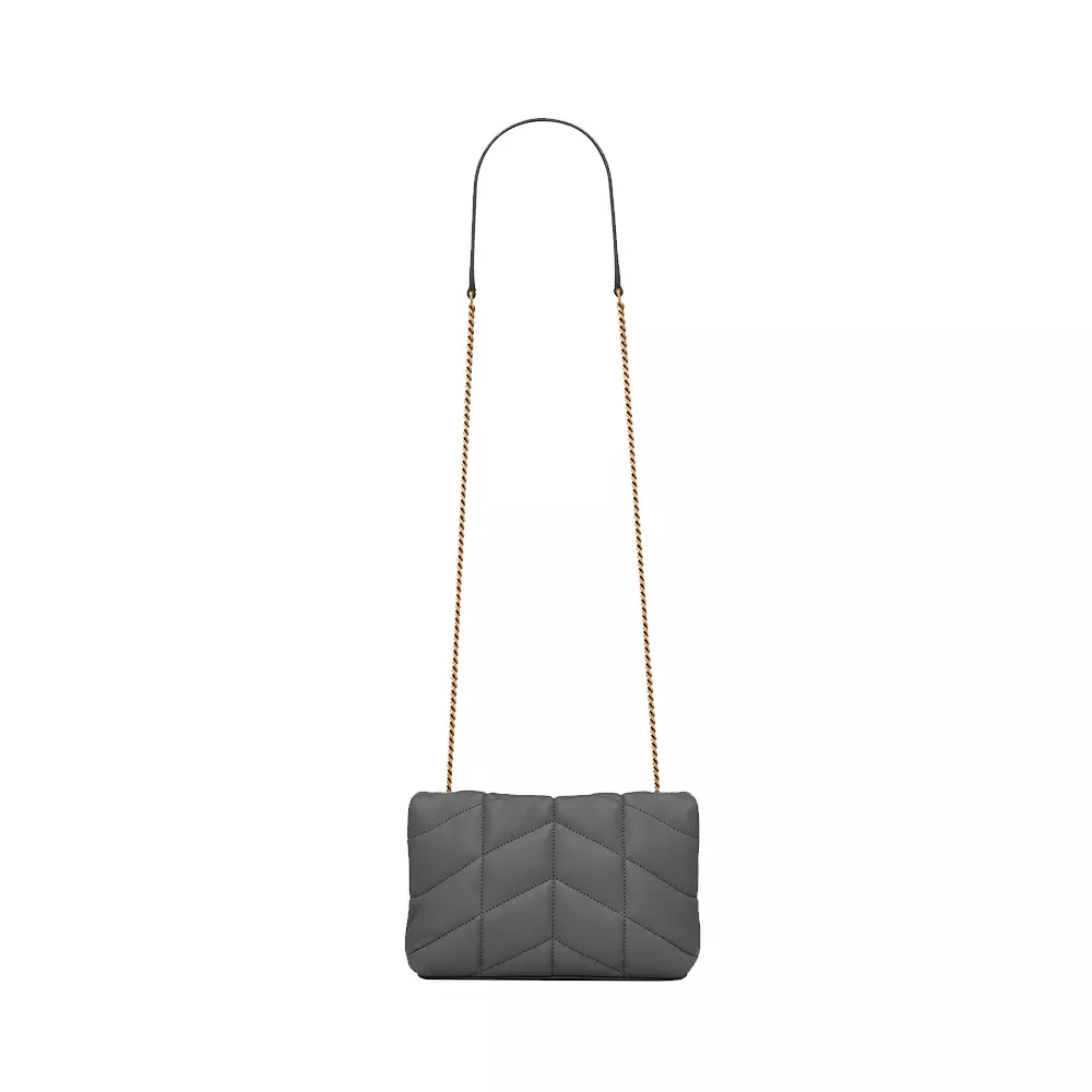 Loulou Y-Quilted Crossbody Toy Bag Storm Grey