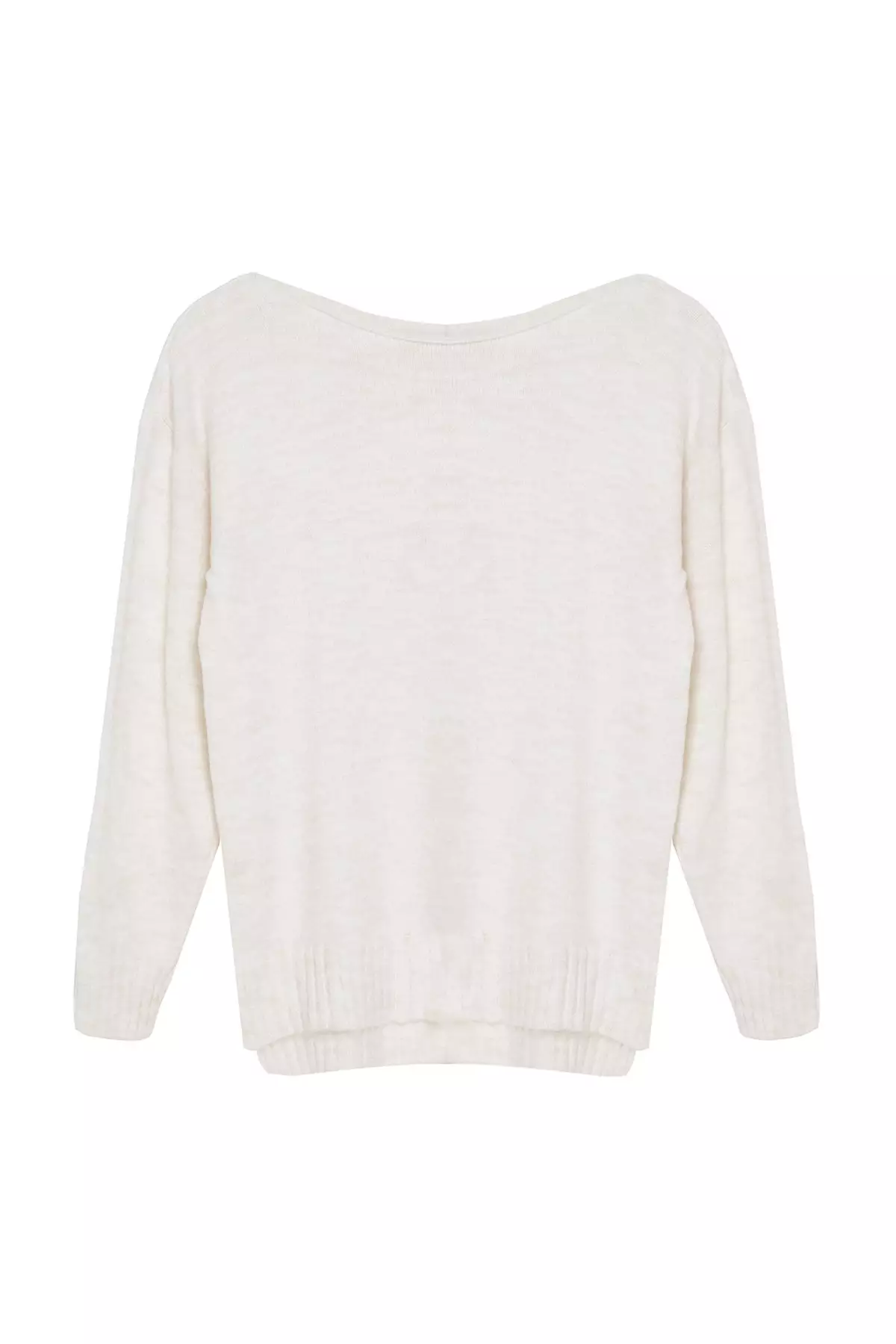 Boat Neck Slit Jumper