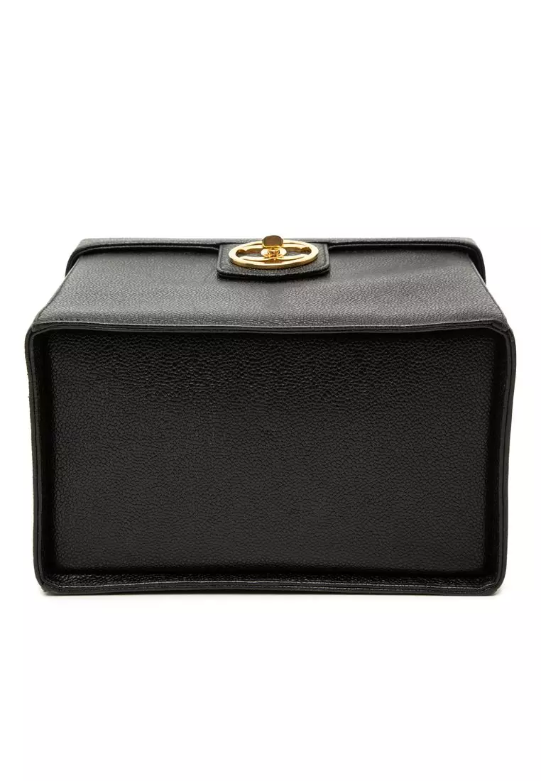 Pre-Loved Chanel Cc Caviar Vanity Box Case