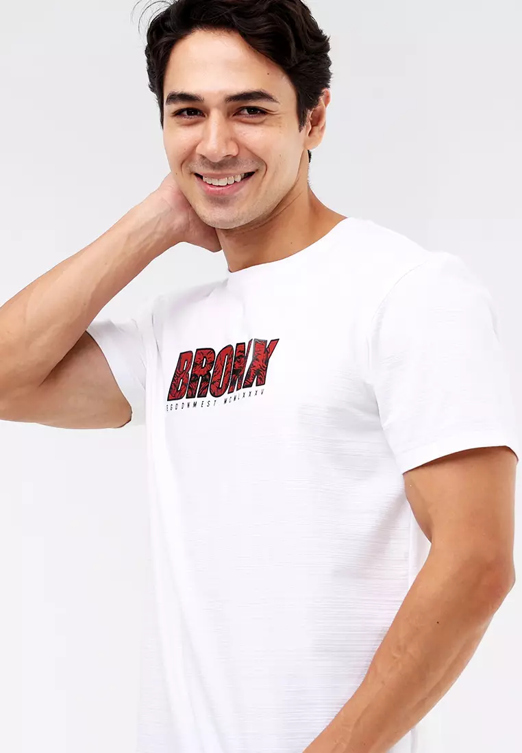 Round Neck Streaky Short Sleeves