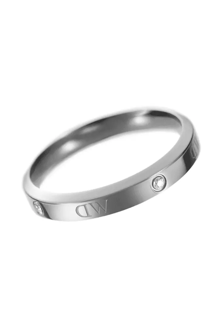 Classic Ring Lumine Silver - DW OFFICIAL 丹尼爾惠靈頓 - Ring for Women and Men男士戒指女士戒指 - 不鏽鋼 Stainless steel Crystal stones ring