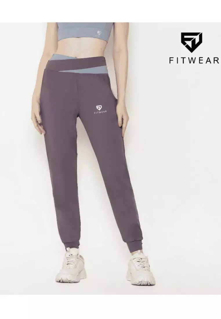 Fitwear - Jogger Olahraga Wanita ICHA 2TONE JUMBO NO POCKET - PURPLE BLUE