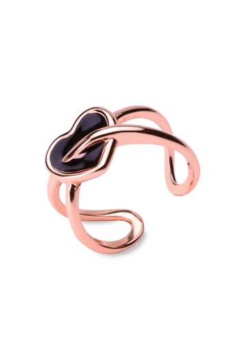 Millenne silver MILLENNE Millennia 2000 Gothic Heart Rose Gold Ring with 925 Sterling Silver AC9F6ACD79E105GS_1