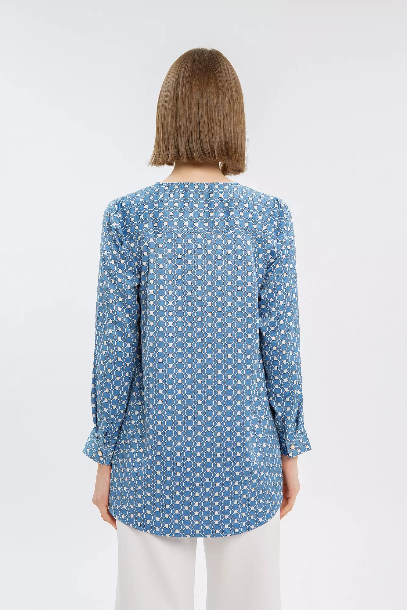 Minimal Celeste Belt Blouse Blue Colour BLUE