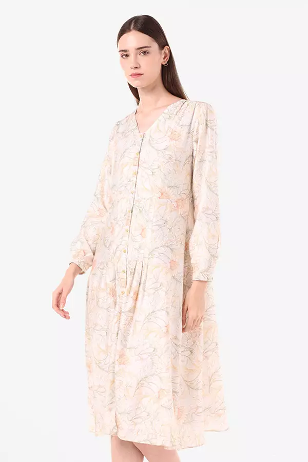 Minimal Noelle Dress Yellow Light Warna Yellow_Light