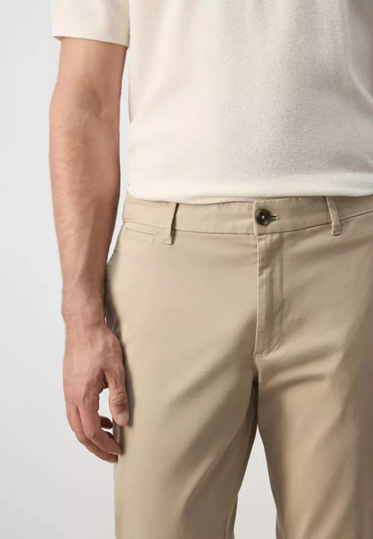 Prato Cropped Tapered Chino Trousers