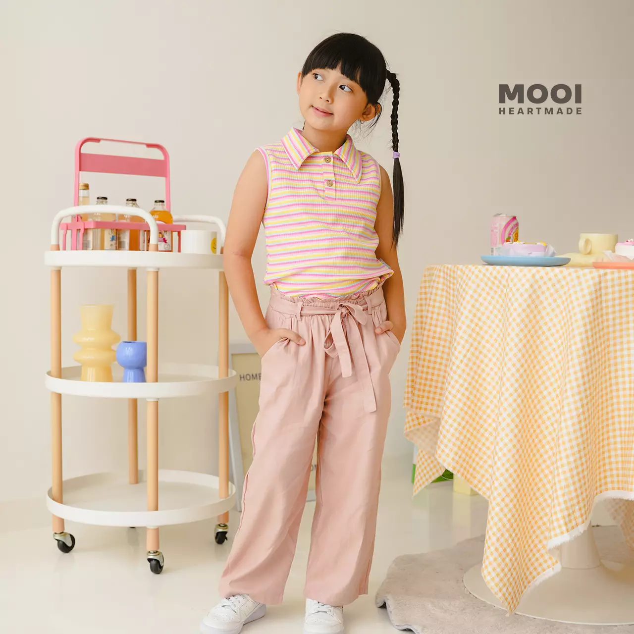 Mooi Celana Panjang Anak Perempuan Aeri Pants - Dusty Pink