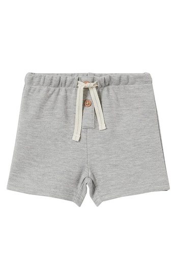 MANGO BABY grey Buttoned Cotton Shorts D141AKA4C183E8GS_1