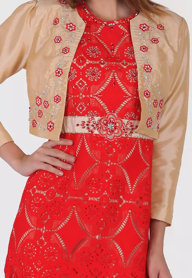 Bibiq Gamis Lace Rompi Tafeta