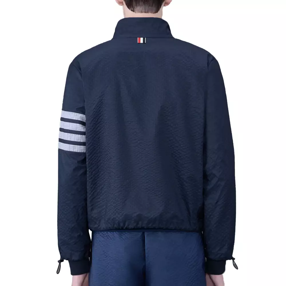 [4.4PRIL KEJUTAN HARGA] 4-Bar Ultralight Ripstop Funnel Neck Jacket Blue