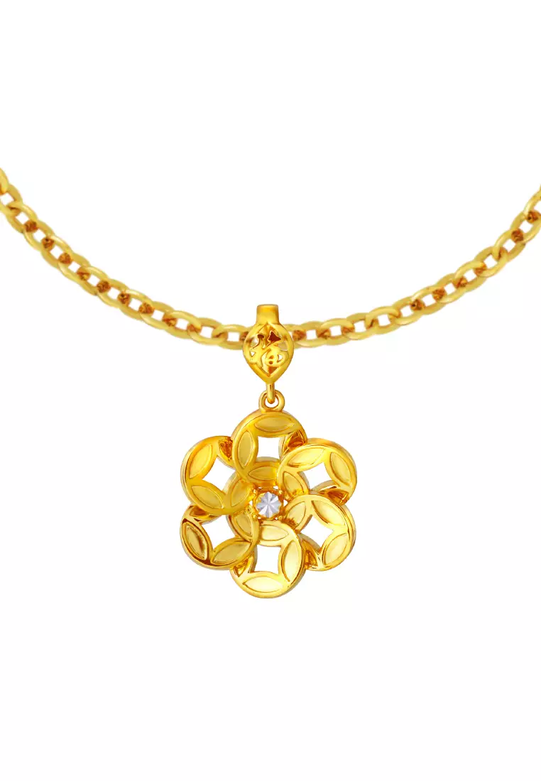 TOMEI【昌运环绕】Good Luck Pendant, Yellow Gold 916
