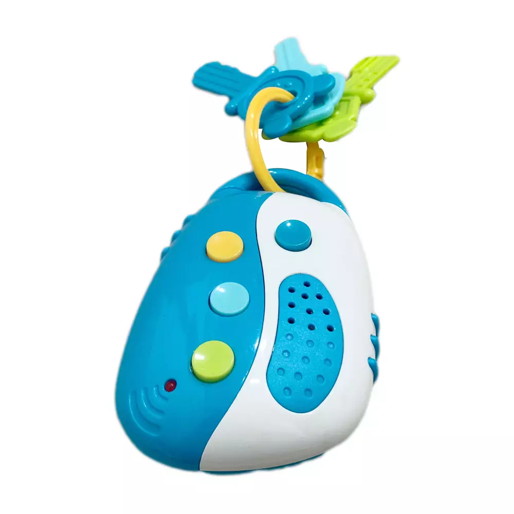 Freckles Baby Smart Devices Remote Car Key With Light and Music - BLUE - (Termasuk Baterai) - Mainan Aktivitas Edukasi Bayi