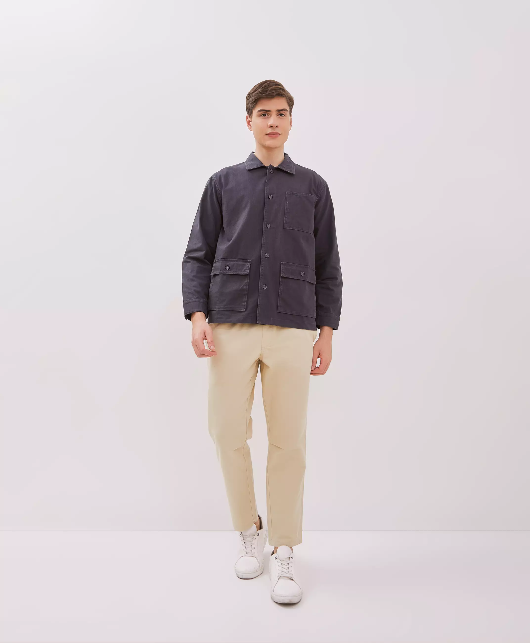 AMK Jacket Pria Lengan Panjang JC Jesse Dark Grey