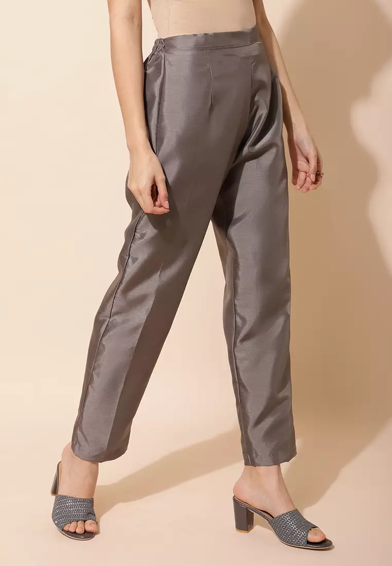 Chanira Festive Arifa Pants-Silver Grey