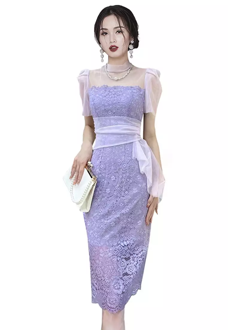 Buy Sunnydaysweety High end luxury French mesh short sleeved