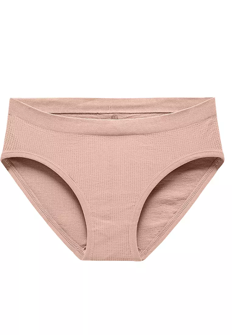 3pcs Simple Ribbed Cotton Seamless Thongs Women Low Waist Briefs Sexy  G-string Panties Solid Color Female Underwear Pack