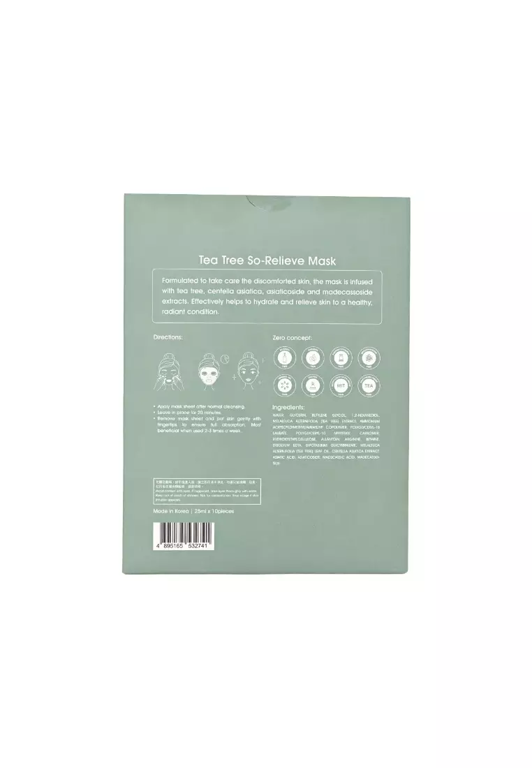 SASATINNIE Tea Tree So-Relieve Mask 10piece