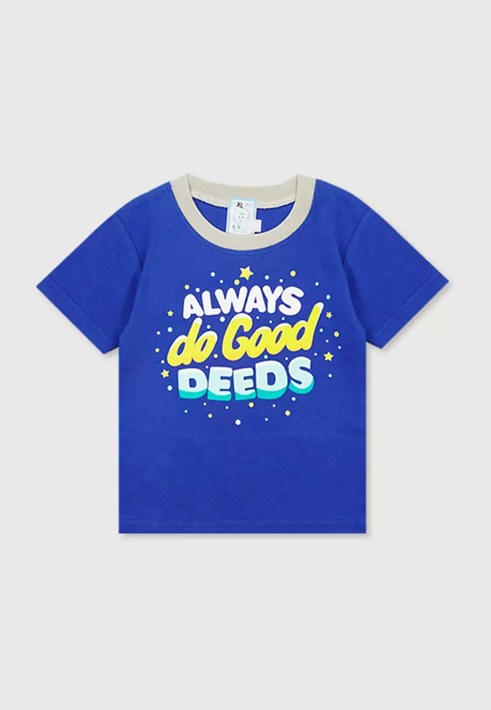 Wakakids Setelan Bayi Laki Laki Baju Lengan Pendek Anak Usia 12 Bulan Hingga 18 Bulan Set Celana Jeans Motif Always De Good 3039 Biru