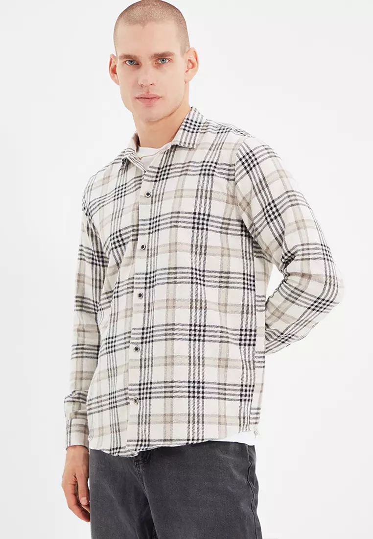 Basic Button Down Striped Short Sleeve Dress Shirt