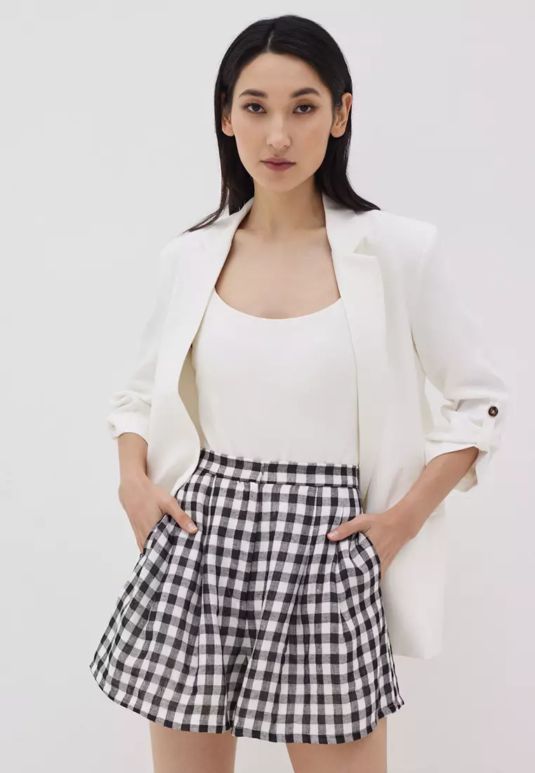 Maurie Cotton Gingham Shorts