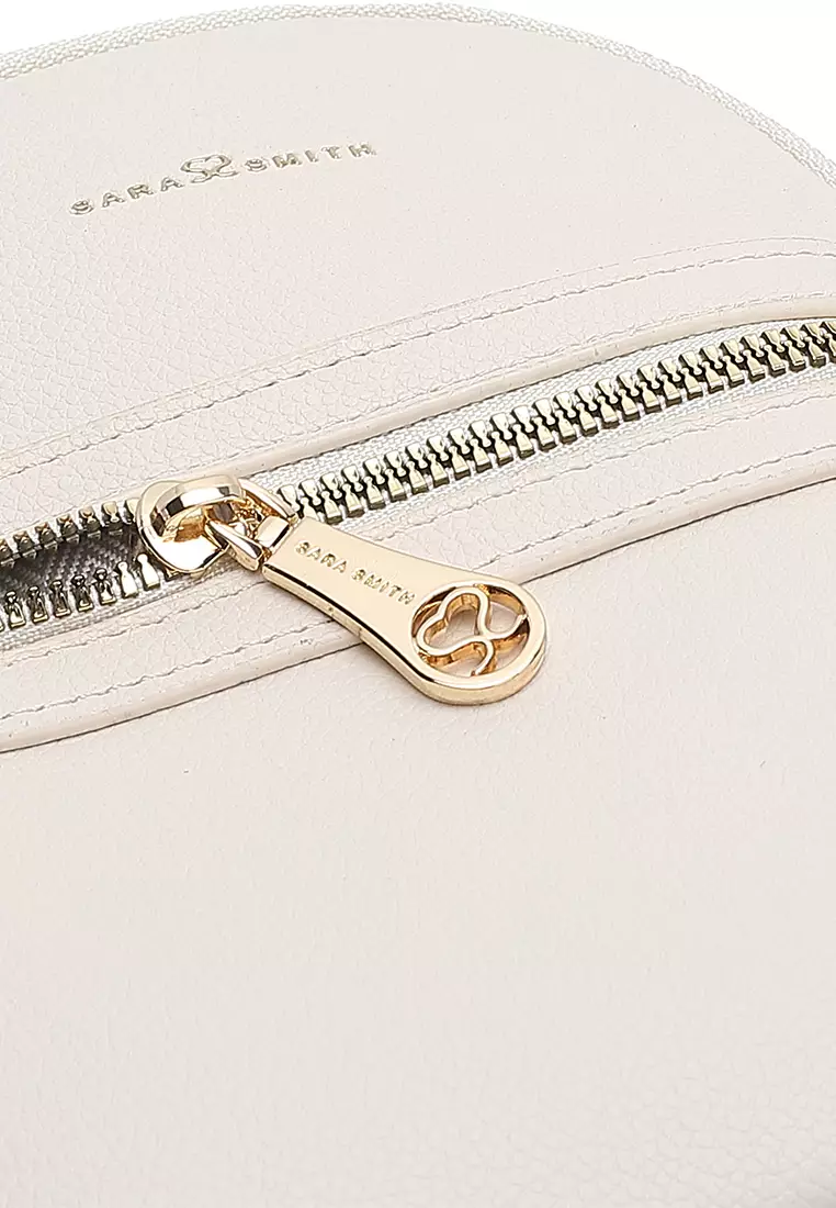 Women's 2-Way Backpack / Crossbody Bag / Sling Bag (Tas Ransel Wanita & Tas Punggung Wanita / Tas Selempang Wanita) - Krem