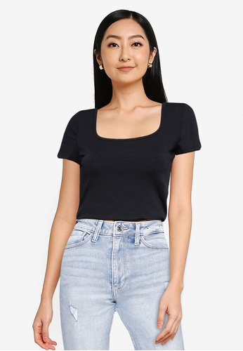 Hollister Seamless Fabric Square-Neck Top | ZALORA Philippines