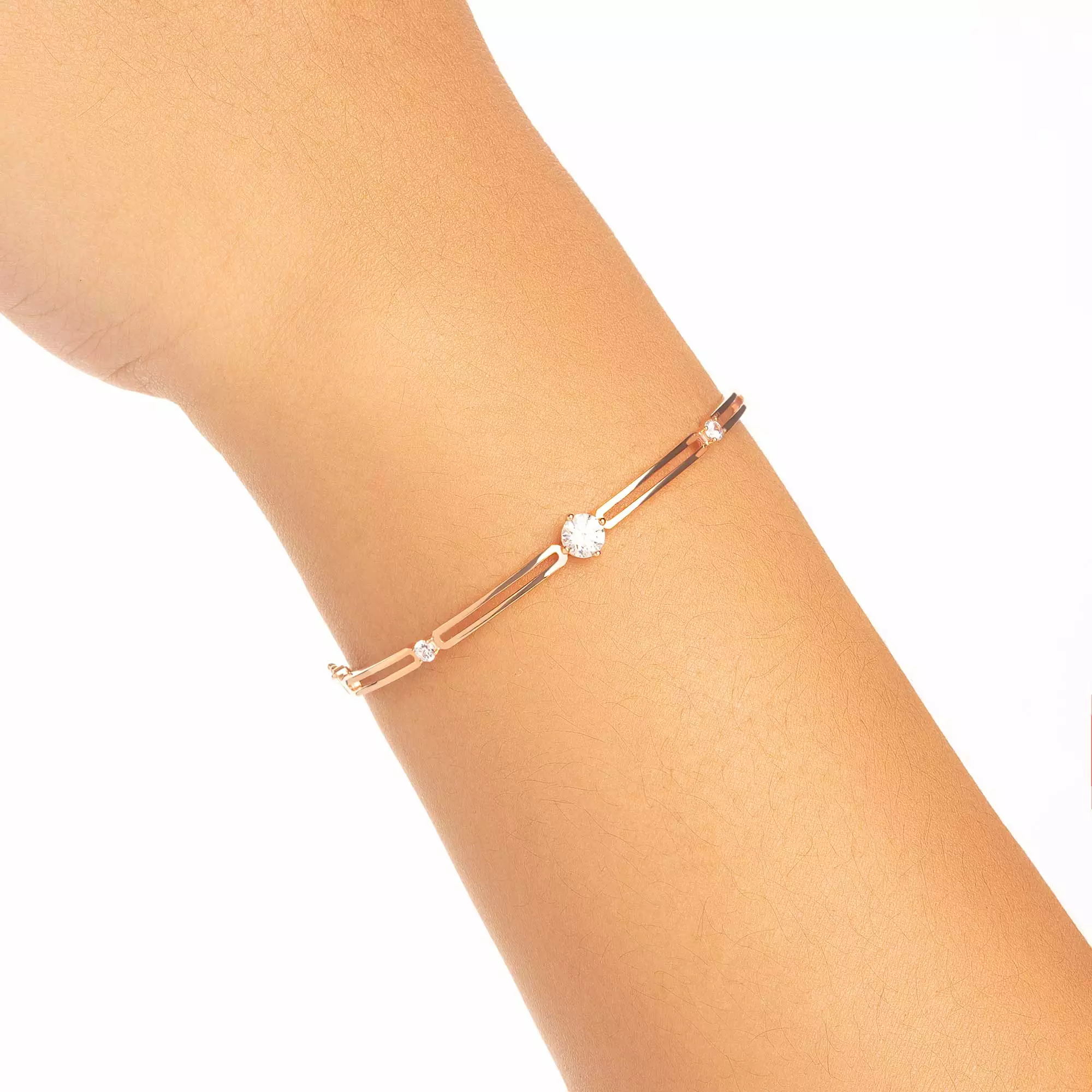 Gelang Emas 7k - Via Gold Bangle - Alaina Collection - Juene Jewelry