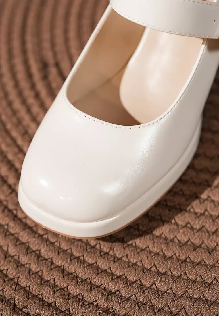 6CM Strap Microfiber Leather Mary Jane Shoes BY2465-6