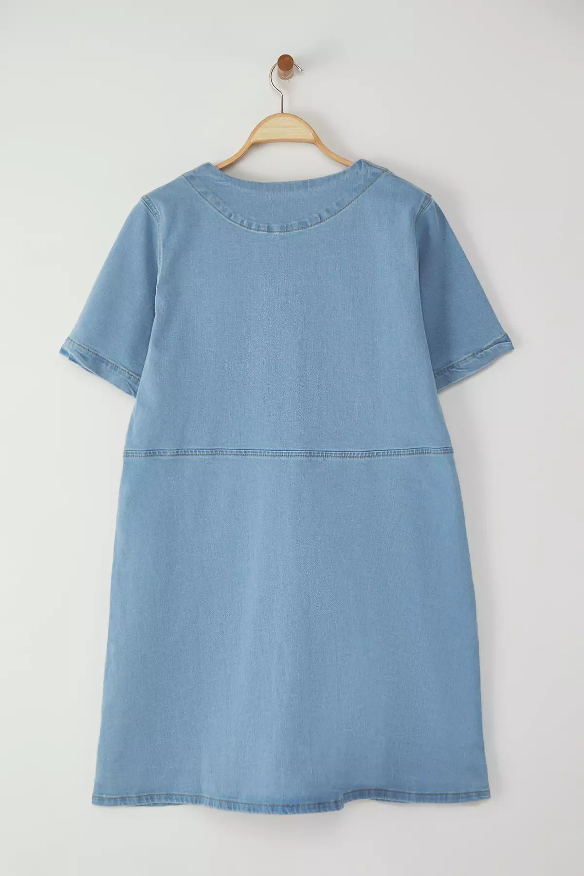 Plus Size Blue Comfort Denim Dress