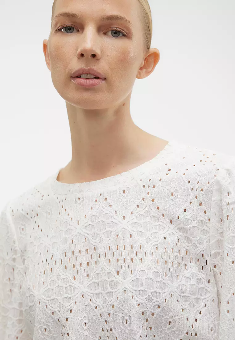 Buy Vero Moda Olina Lace Long Sleeves Top 2024 Online | ZALORA Philippines